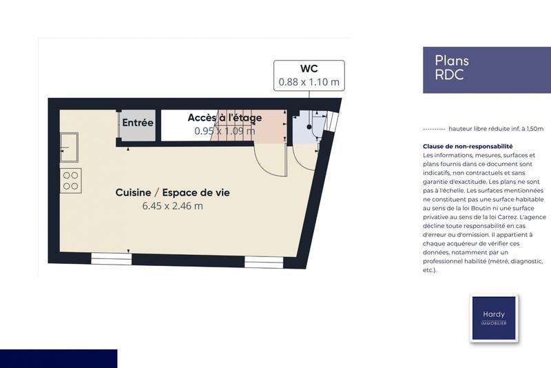 Appartement - 30 m² - 2 pièces