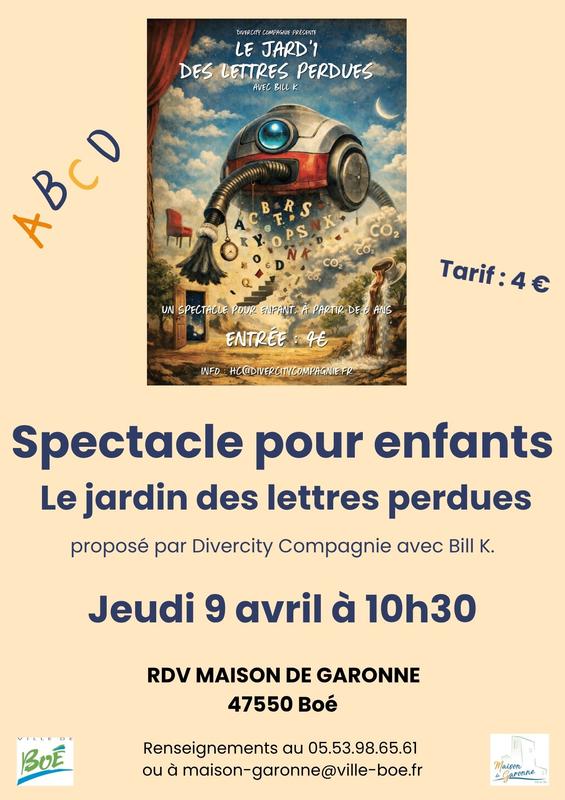Spectacle pour enfants « Le jardin des lettres perdues »