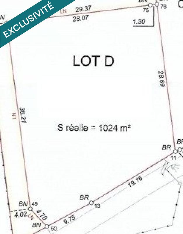 Terrain - 1 024 m²