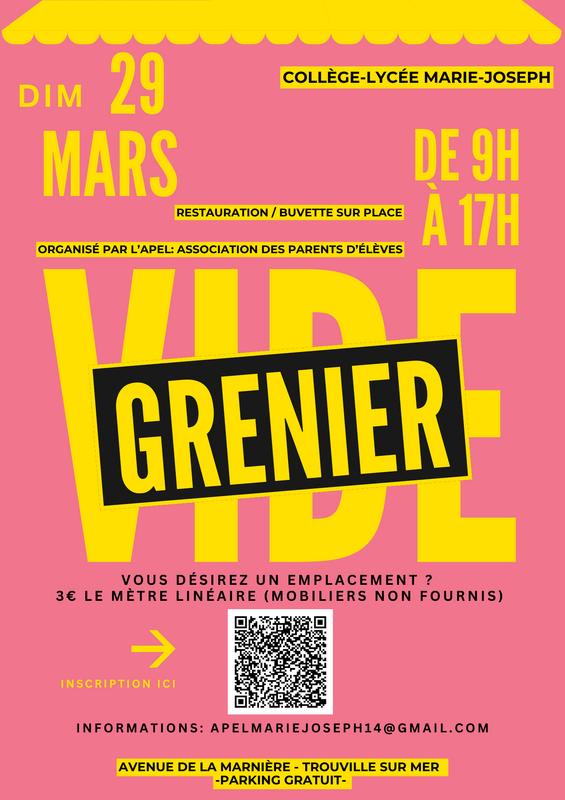 1er vide-grenier de l’apel du collège-lycée marie-joseph