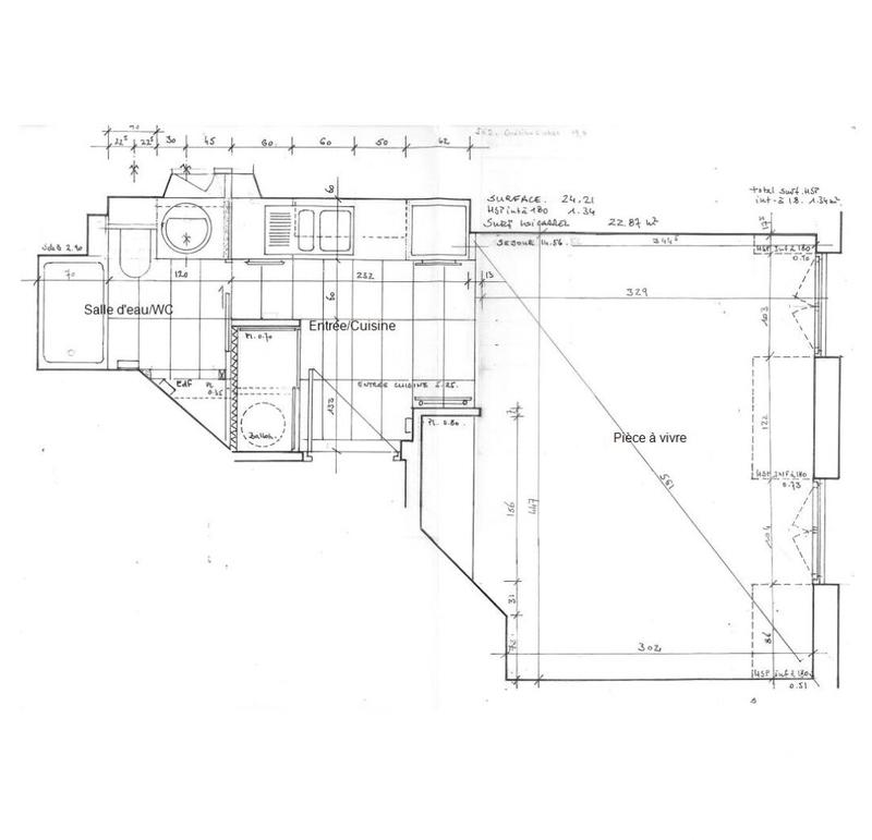 Studio - 22 m² - 1 pièce