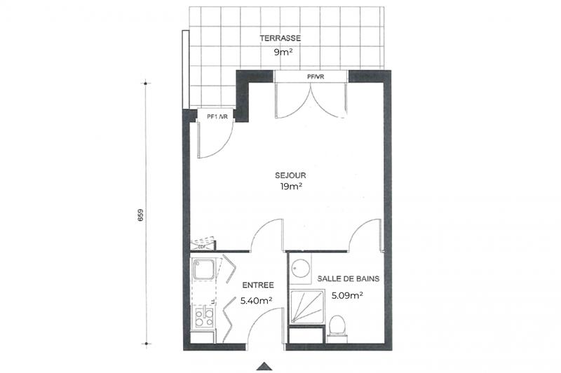 Appartement - 30 m² - 1 pièce