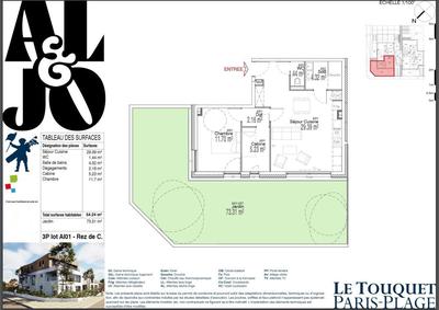 Appartement - 54 m² - 3 pièces