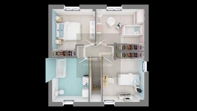 Maison jumelée - 90 m² - 4 pièces