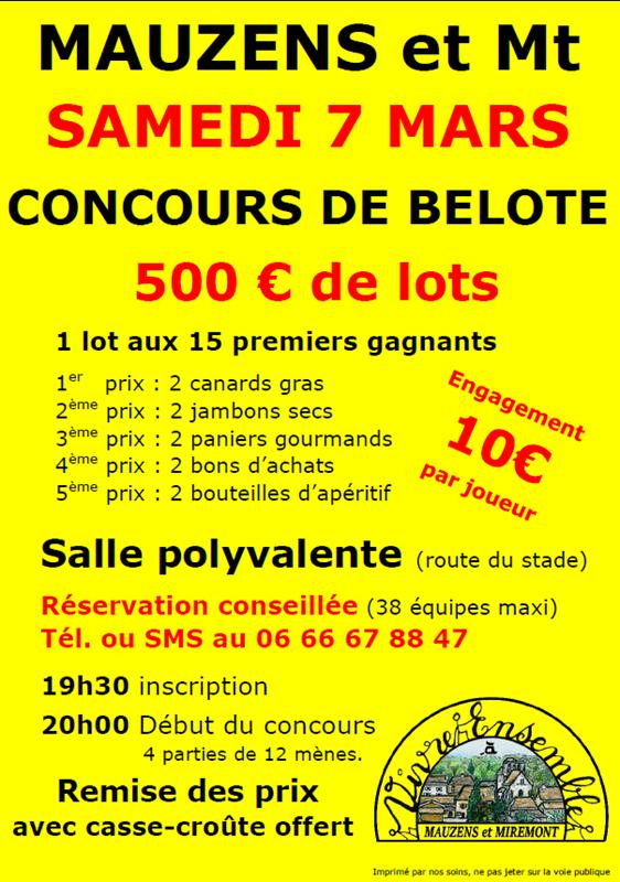 Concours de belote