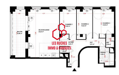 Appartement - 89 m² - 4 pièces