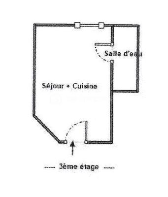 Studio - 15 m² - 1 pièce