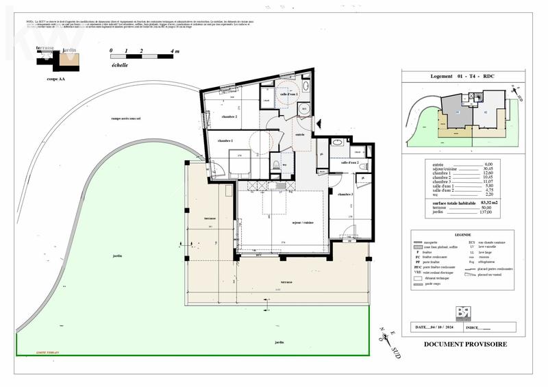 Appartement - 83 m² - 4 pièces