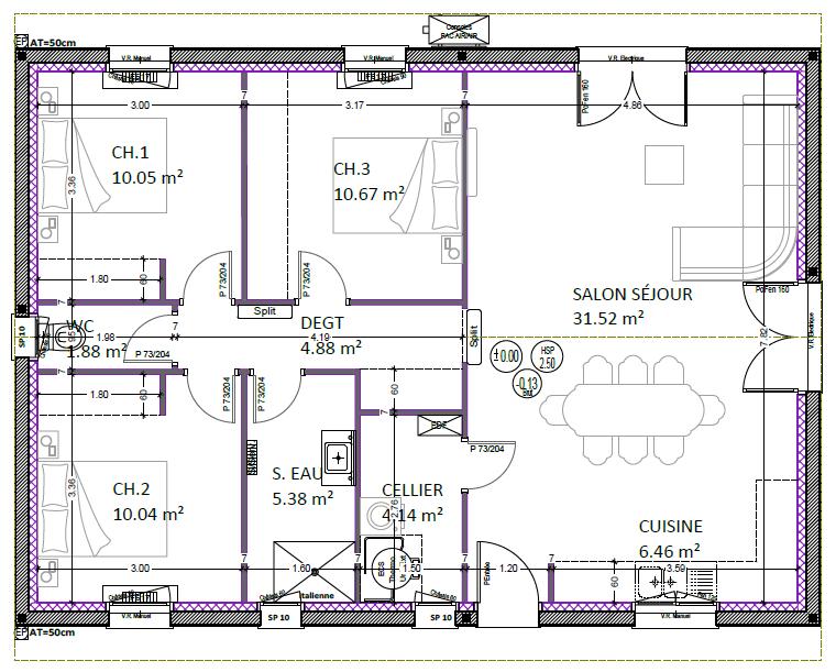 Maison - 85 m² - 4 pièces