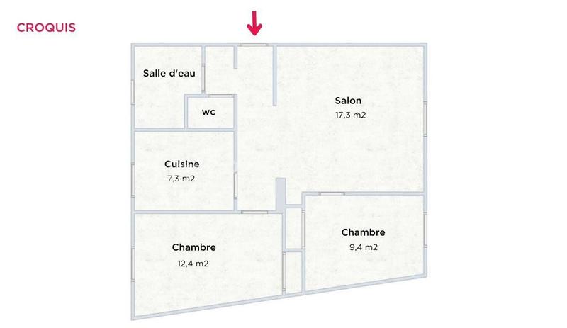 Appartement - 56 m² - 3 pièces