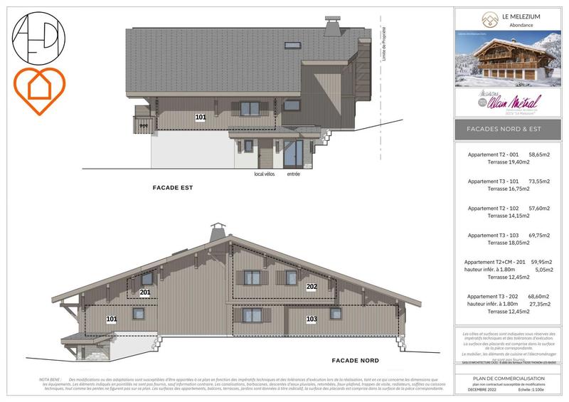 Appartement - 59 m² - 2 pièces