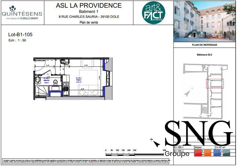 Appartement - 16 m² - 1 pièce