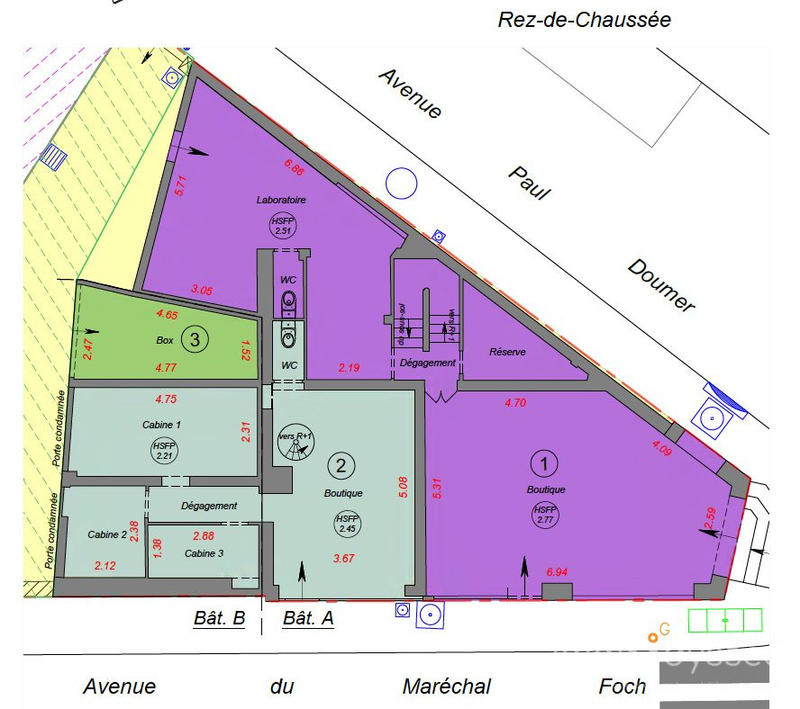 Local commercial - 63 m²