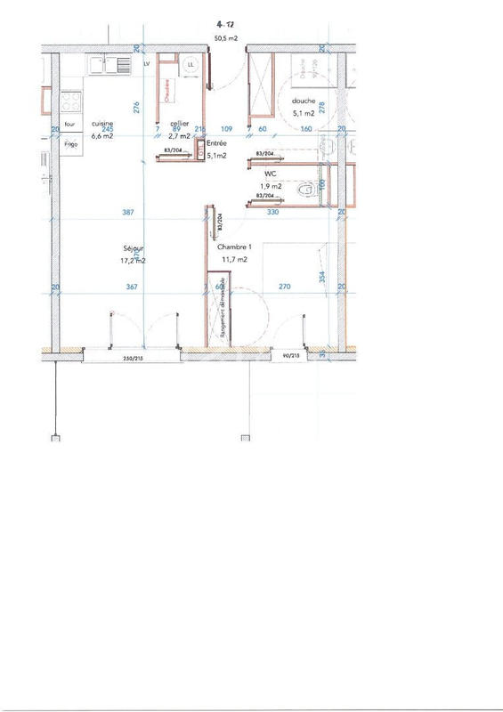 Appartement - 51 m² - 2 pièces