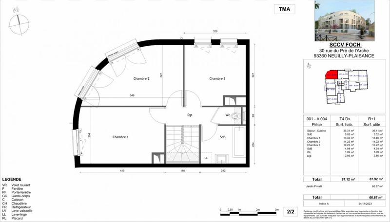Appartement - 87 m² - 4 pièces