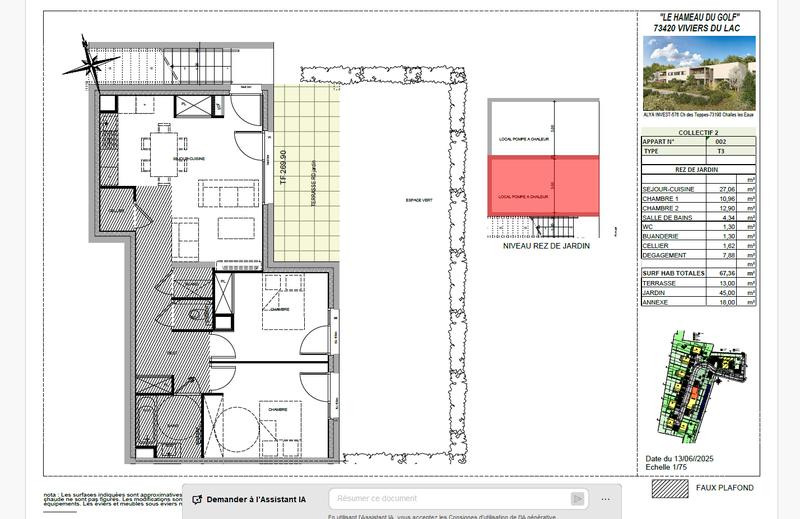 Appartement - 68 m² - 3 pièces