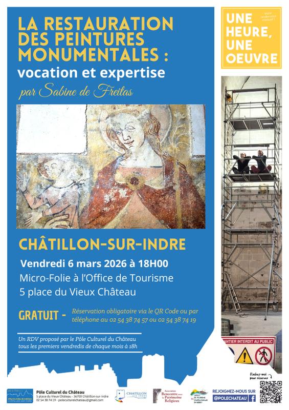 Une heure, une oeuvre : "La restauration des peintures monumentales : vocation et expertise"