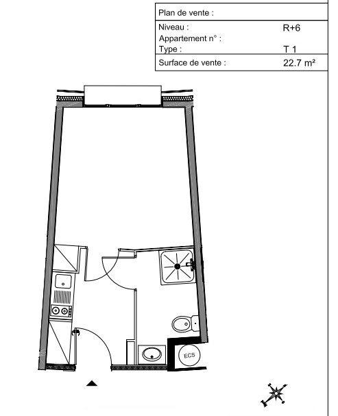 Appartement - 23 m² - 1 pièce