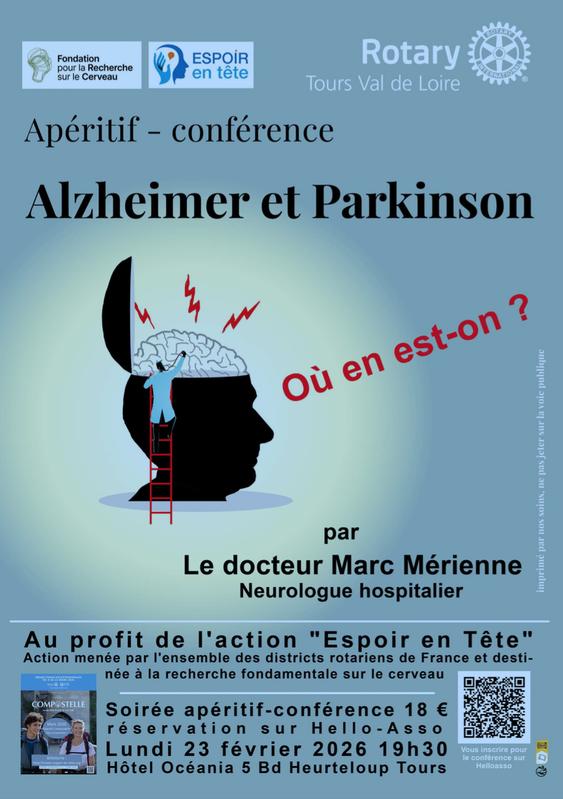Apéritif-Conférence: "Alzheimer &amp; Parkinson, où en sommes nous?"