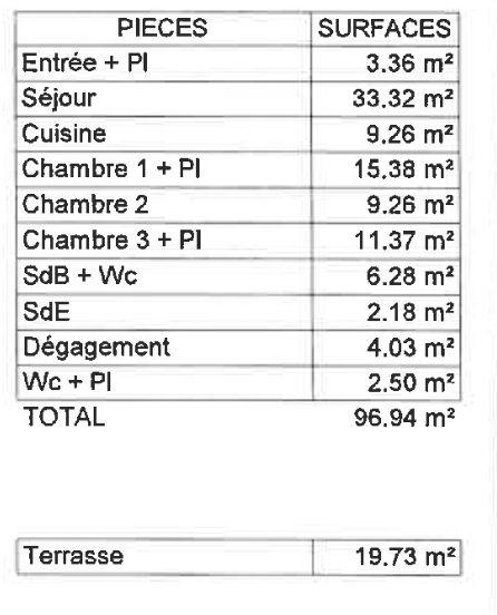Appartement - 97 m² - 4 pièces