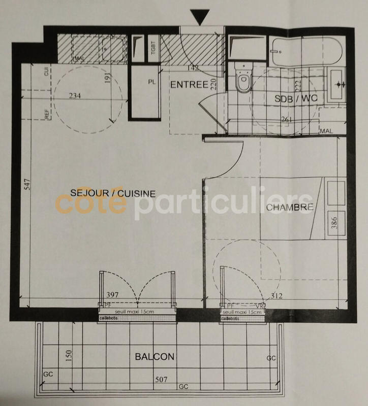 Appartement - 42 m² - 2 pièces
