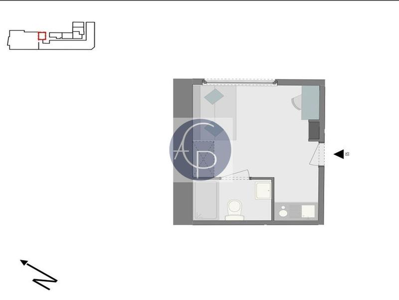 Appartement - 16 m² - 1 pièce