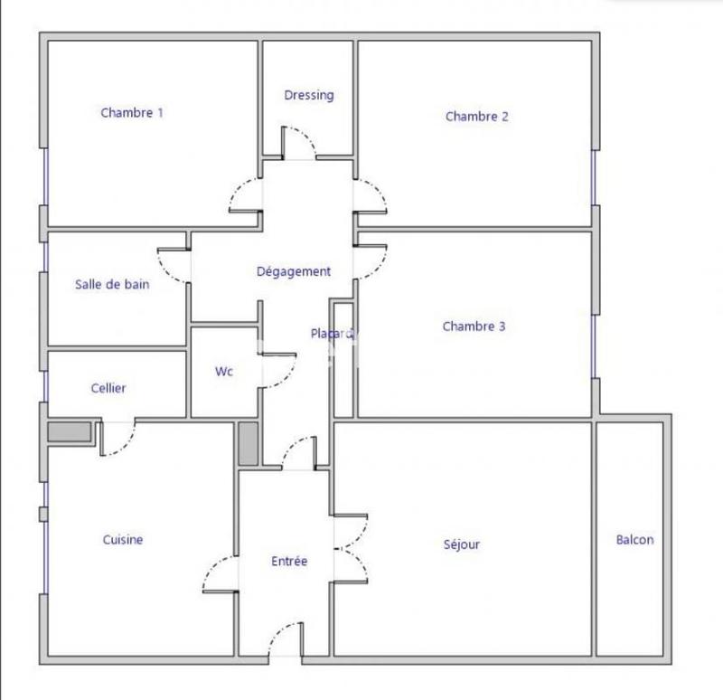 Appartement - 77 m² - 5 pièces