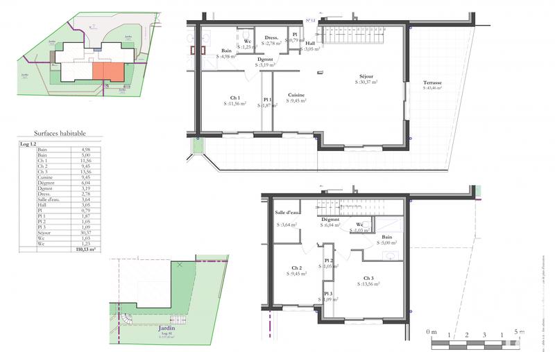 Duplex - 110 m² - 4 pièces