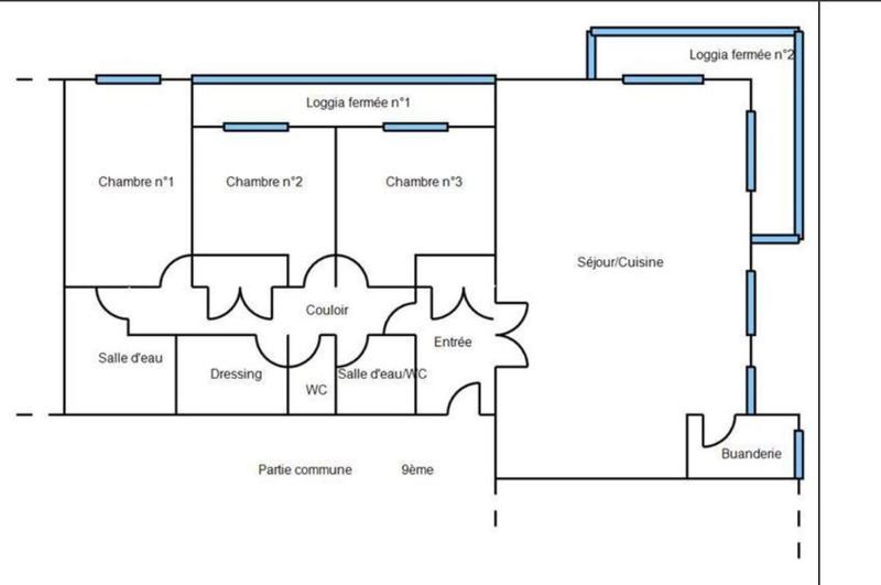 Appartement - 103 m² - 5 pièces