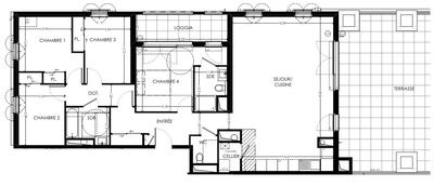 Appartement - 119 m² - 5 pièces