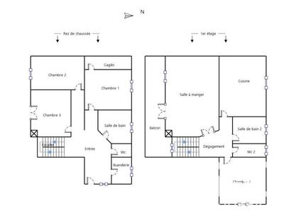 Duplex - 130 m² - 6 pièces