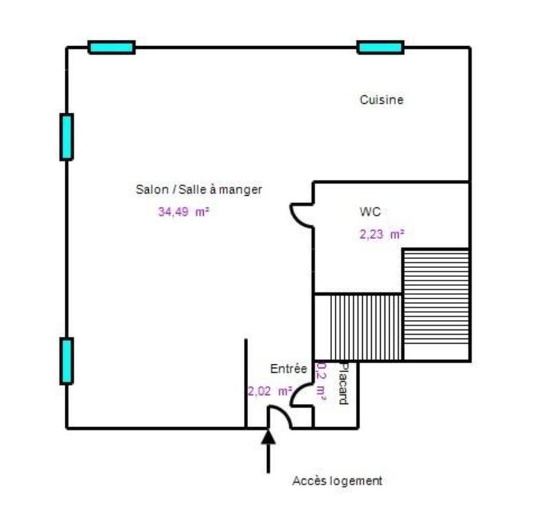Duplex - 80 m² - 4 pièces