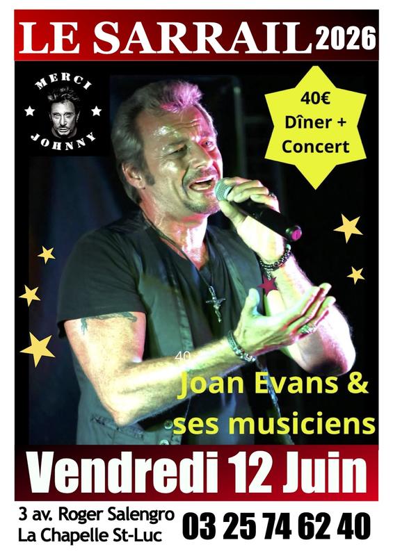 Soirée dîner-concert avec Joan Evans et ses musiciens !