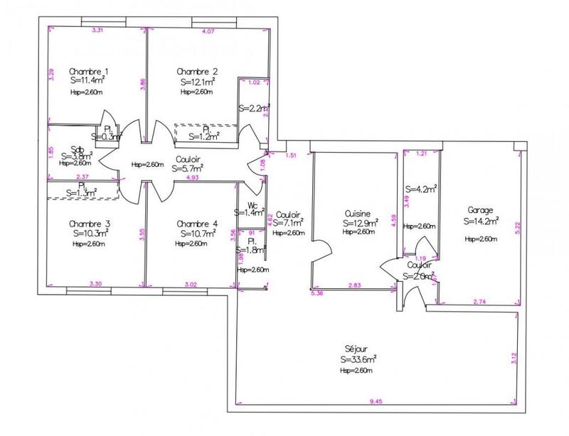 Maison - 116 m² - 5 pièces