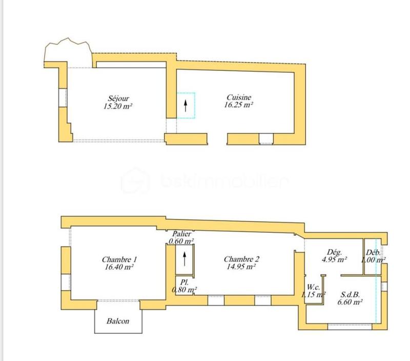 Maison en pierre - 77 m² - 3 pièces