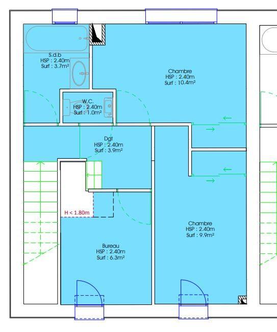 Maison - 90 m² - 5 pièces