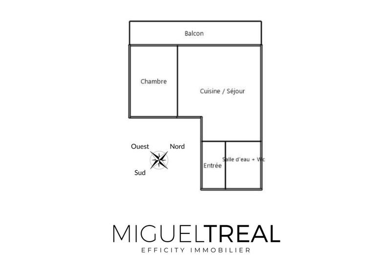 Appartement - 23 m² - 2 pièces