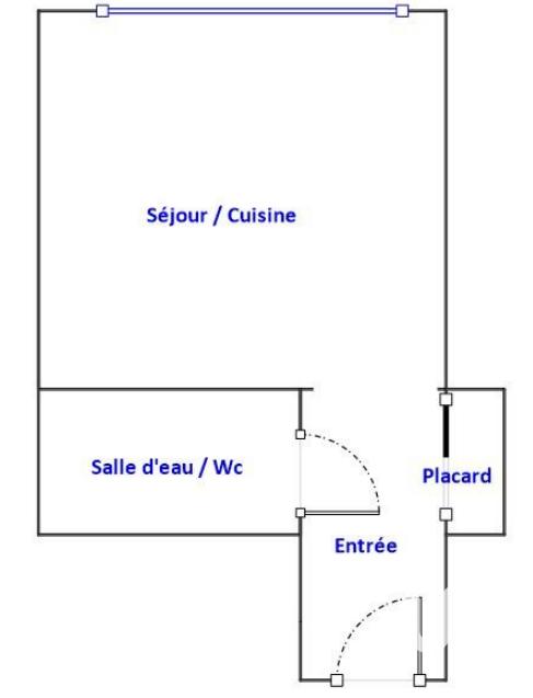 Appartement - 19 m² - 1 pièce