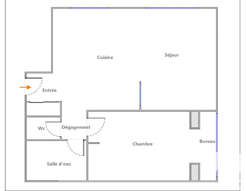 Appartement - 62 m² - 3 pièces