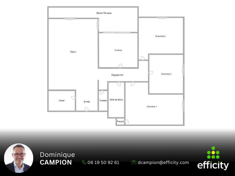 Appartement - 91 m² - 4 pièces