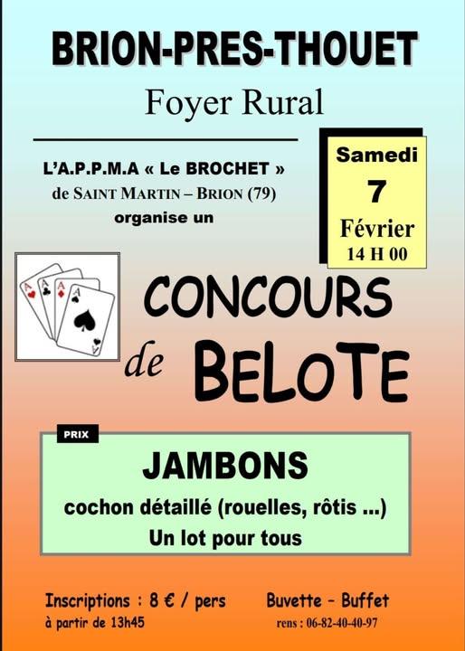 Concours de belote Brion-près-Thouet