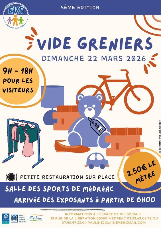 Vide greniers evs médréac 5ème édition