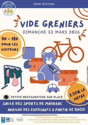 Vide greniers evs médréac 5ème édition