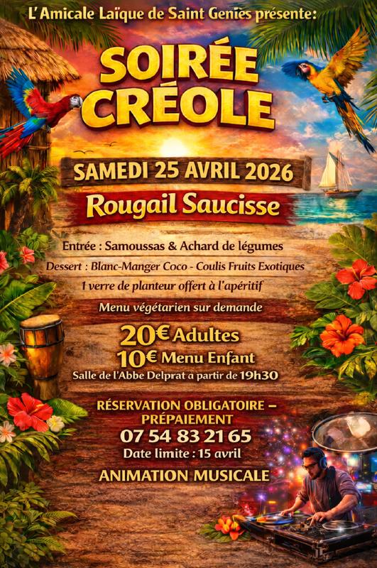 Soirée créole - Saint-Geniès