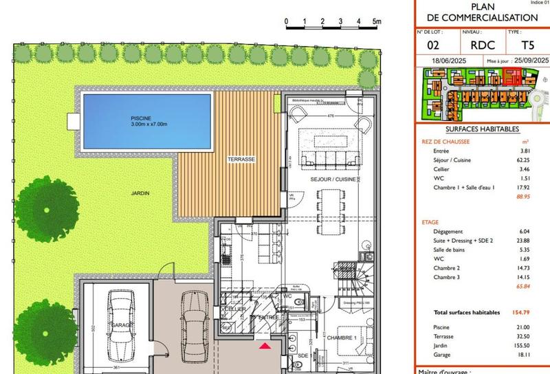 Villa - 154 m² - 5 pièces