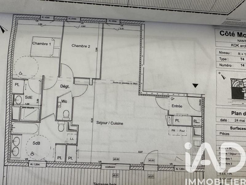 Appartement - 90 m² - 4 pièces