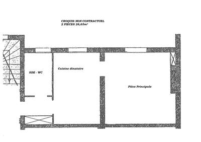 Appartement - 27 m² - 2 pièces