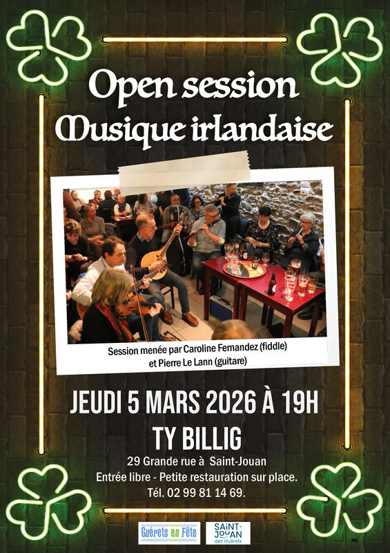 Saint-Jouan fête Saint-Patrick - Session irlandaise
