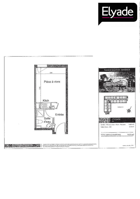 Appartement - 18 m² - 1 pièce