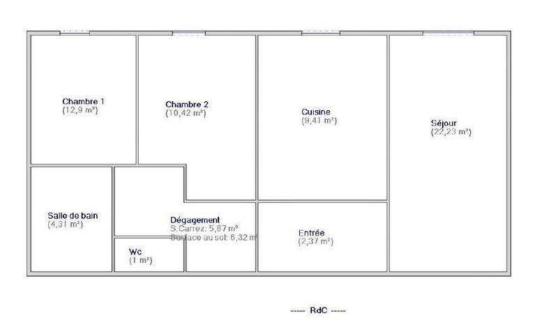 Appartement - 69 m² - 3 pièces